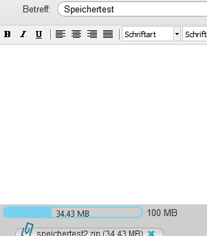 Speicheranalyse Email